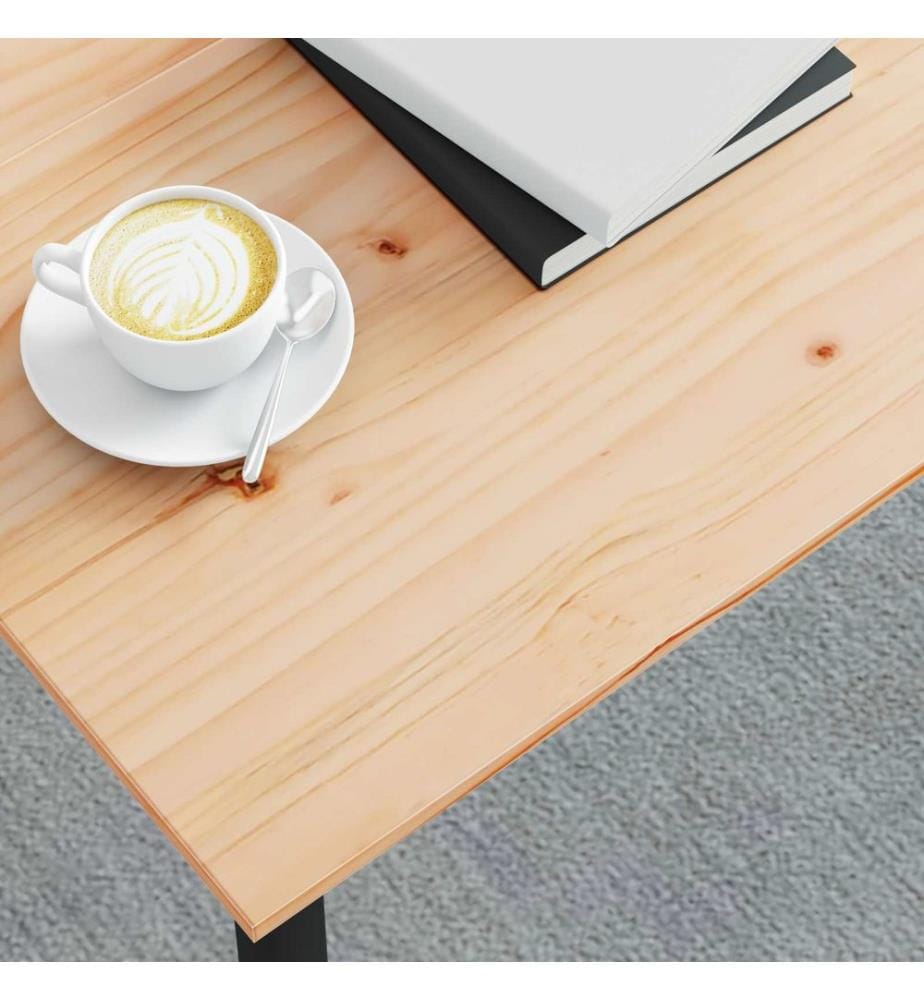 Couchtisch Natur 80 x 80 x 45 cm Massives Kiefernholz