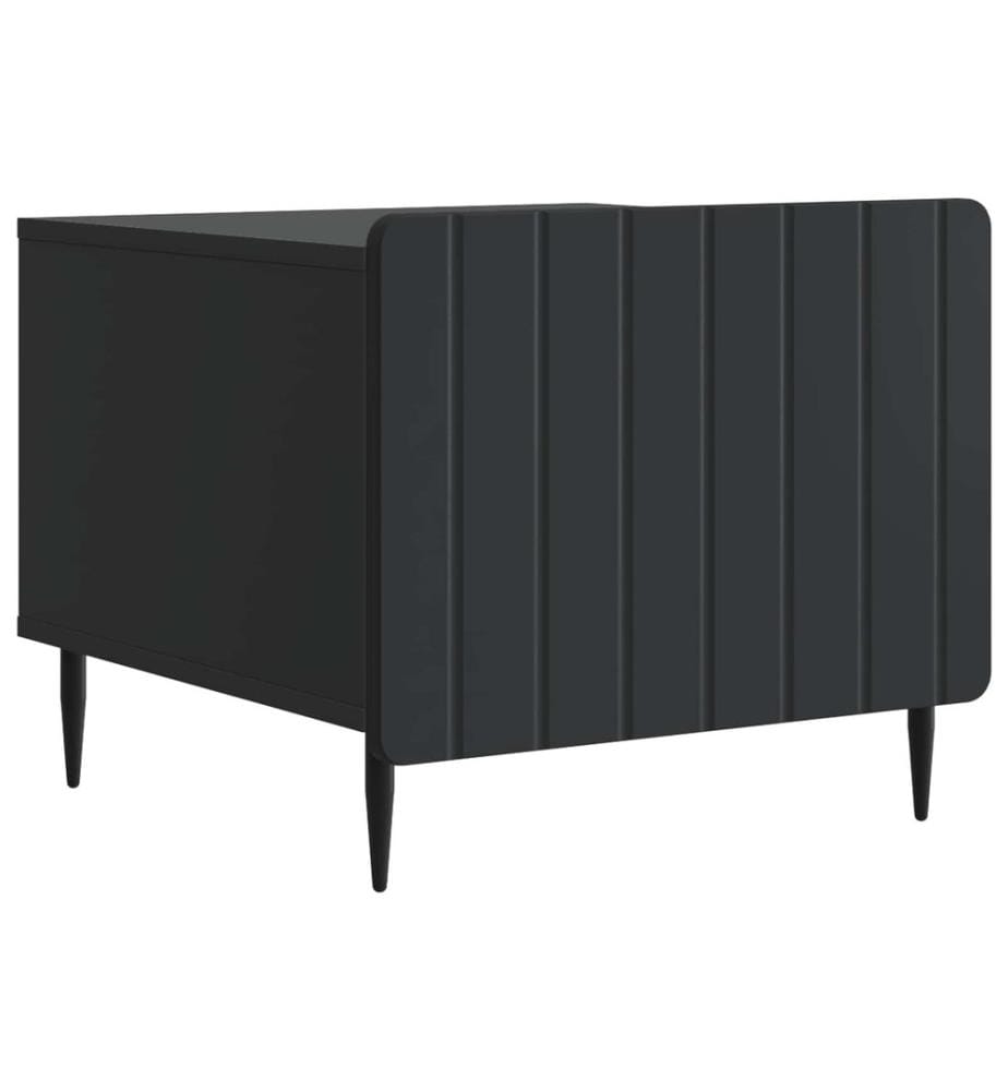 Table basse avec tiroir Noir 49 x 50 x 42 cm Bois d'ingénierie