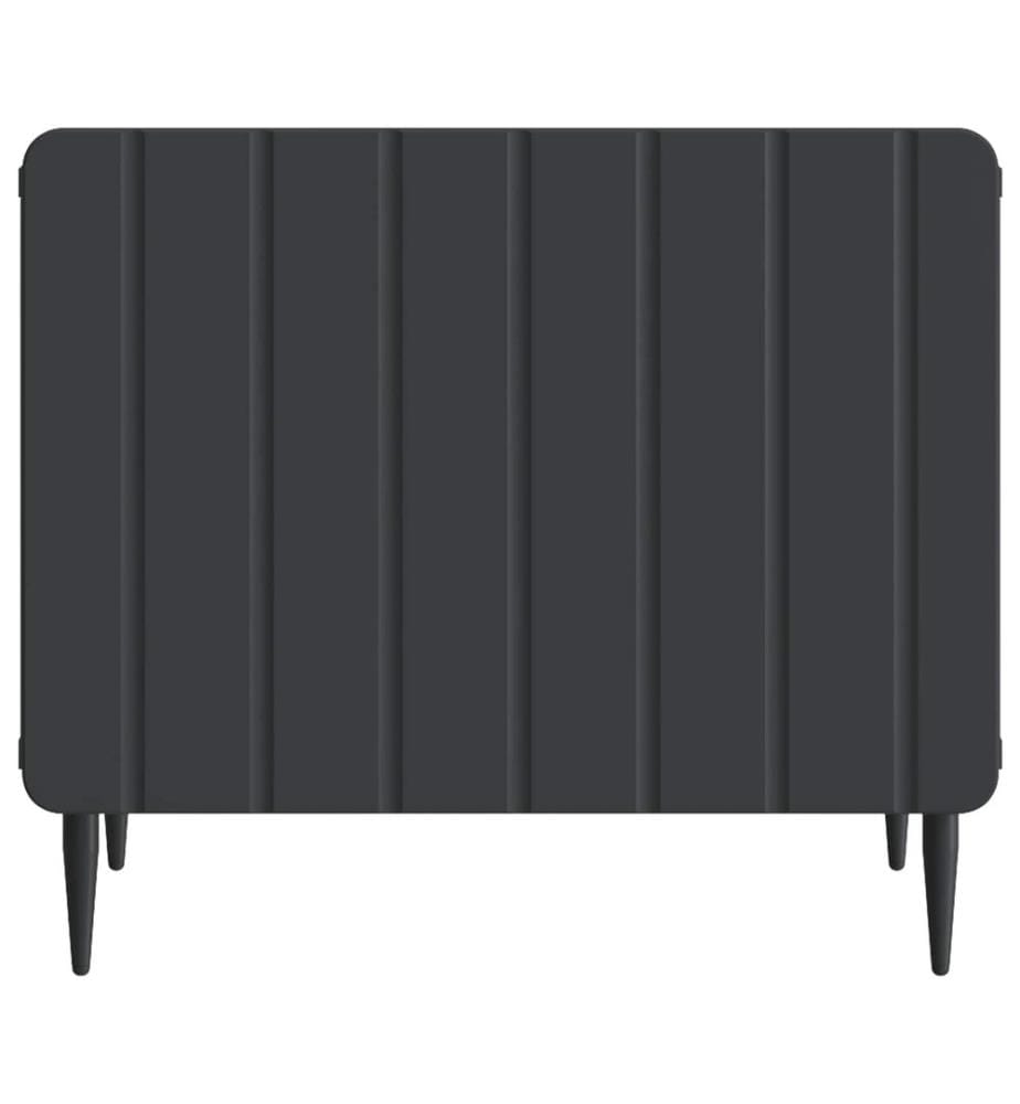 Table basse avec tiroir Noir 49 x 50 x 42 cm Bois d'ingénierie