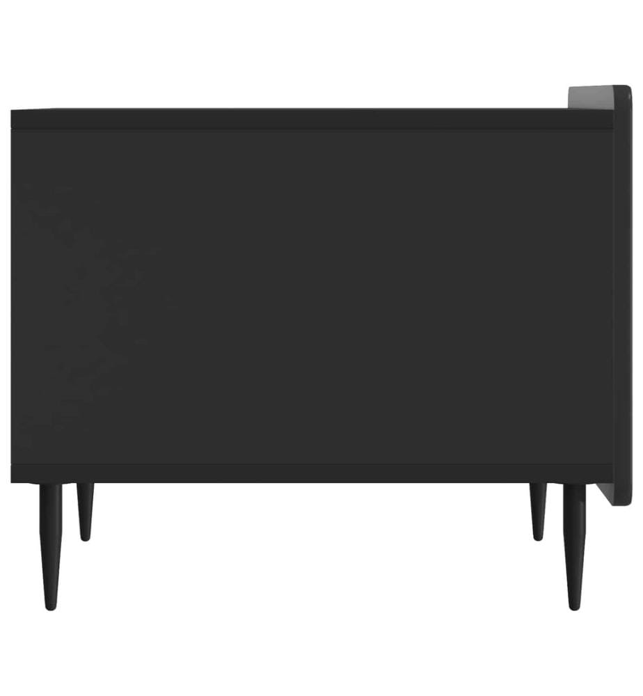 Table basse avec tiroir Noir 49 x 50 x 42 cm Bois d'ingénierie