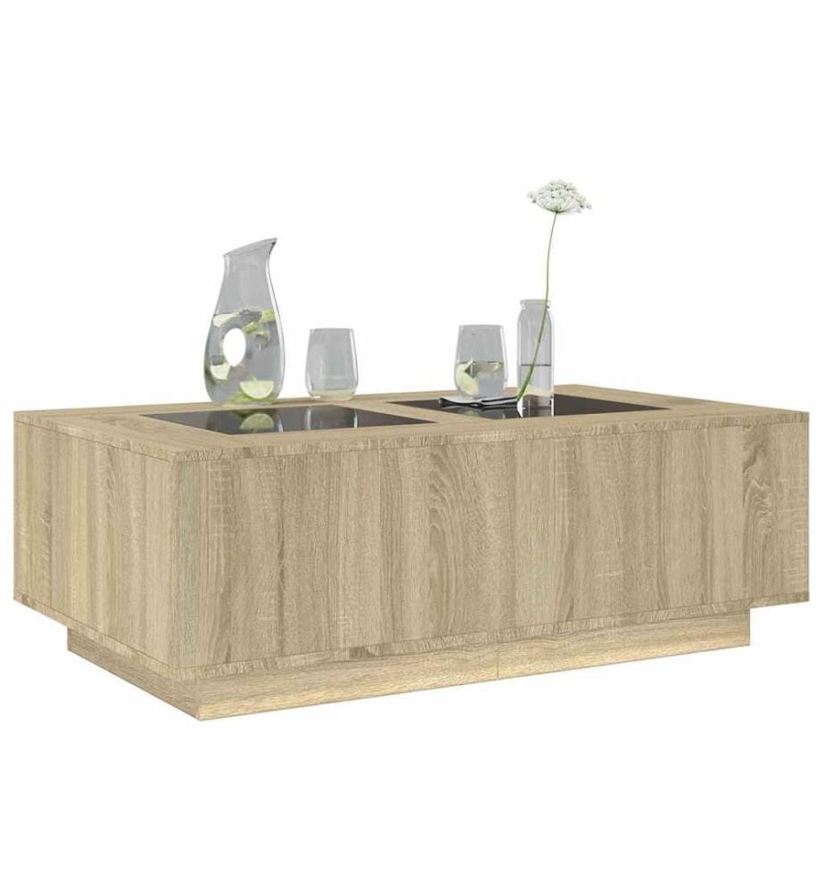 Couchtisch mit Infinity-LED Sonoma-Eiche 116x69x40 cm