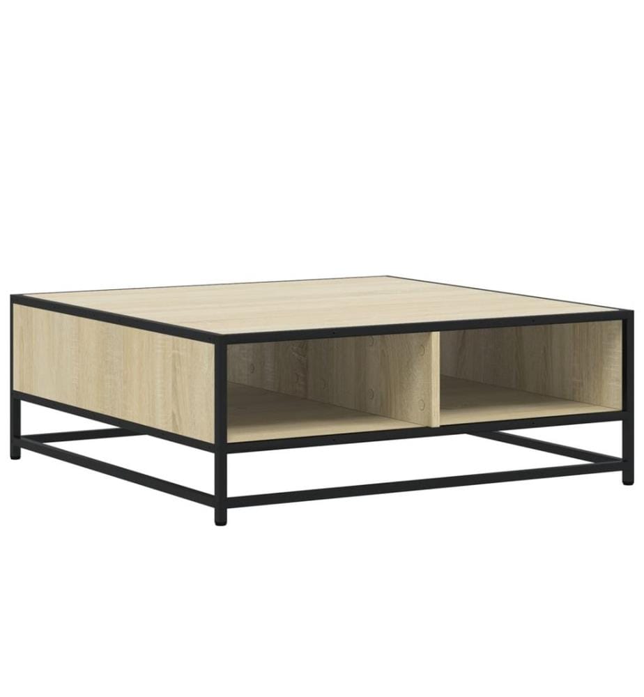 Couchtisch Sonoma-Eiche 80x80x30 cm Holzwerkstoff und Metall