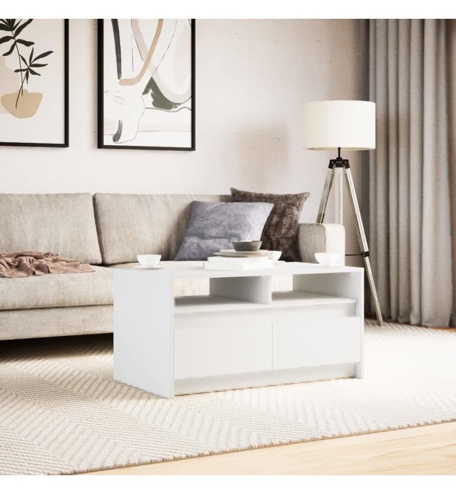 LED-Couchtisch Weiss Holzwerkstoff