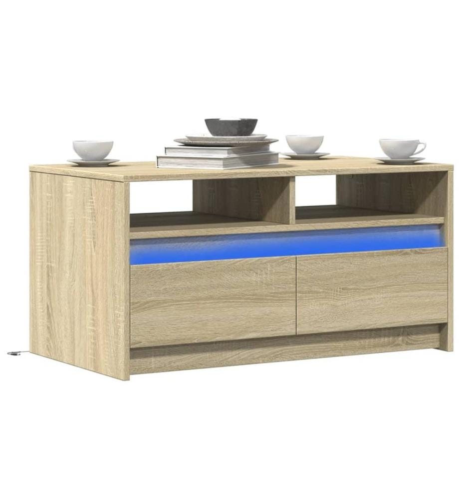 LED-Couchtisch Sonoma-Eiche Holzwerkstoff