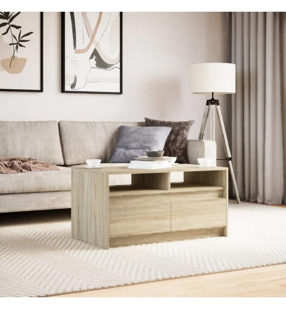 LED-Couchtisch Sonoma-Eiche Holzwerkstoff