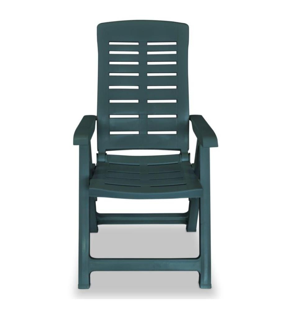 Garten-Liegestühle 6 Stk. Kunststoff Grün
