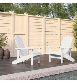 Adirondack-Gartenstühle 2 Stk. HDPE Weiss