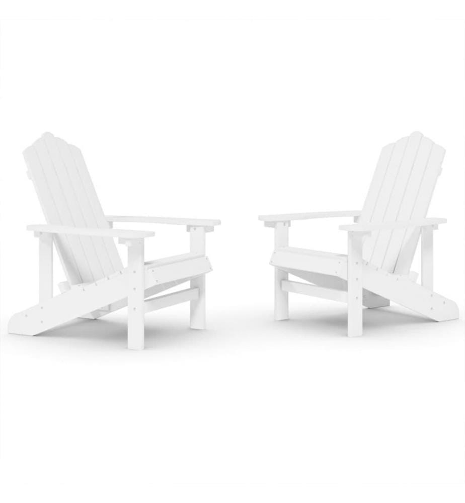 Adirondack-Gartenstühle 2 Stk. HDPE Weiss