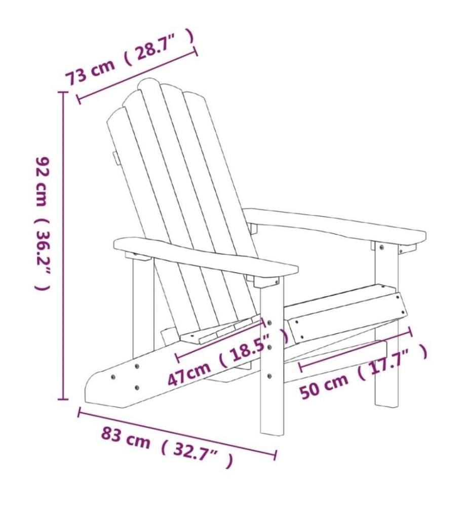 Adirondack-Gartenstühle 2 Stk. HDPE Weiss