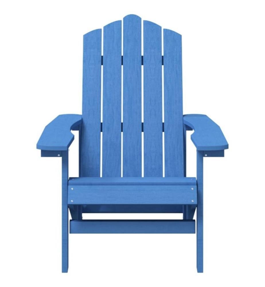 Chaise de jardin Adirondack avec table PEHD Bleu aqua