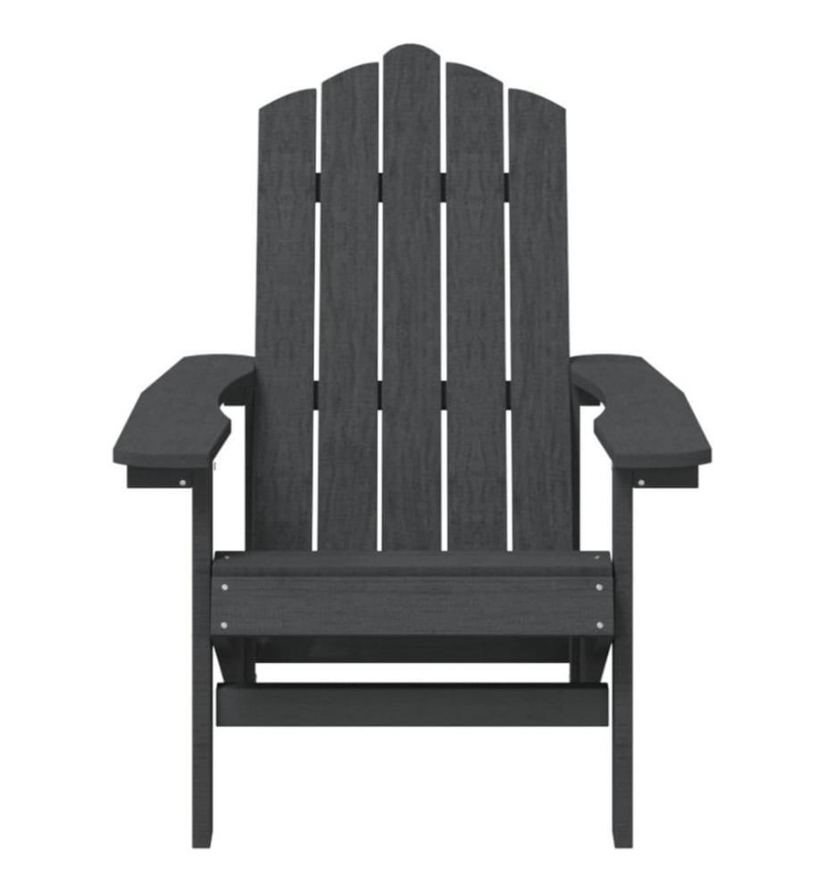Chaises de jardin Adirondack avec table PEHD Anthracite