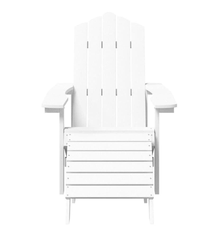 Adirondack-Gartenstuhl mit Hocker & Tisch HDPE Weiss