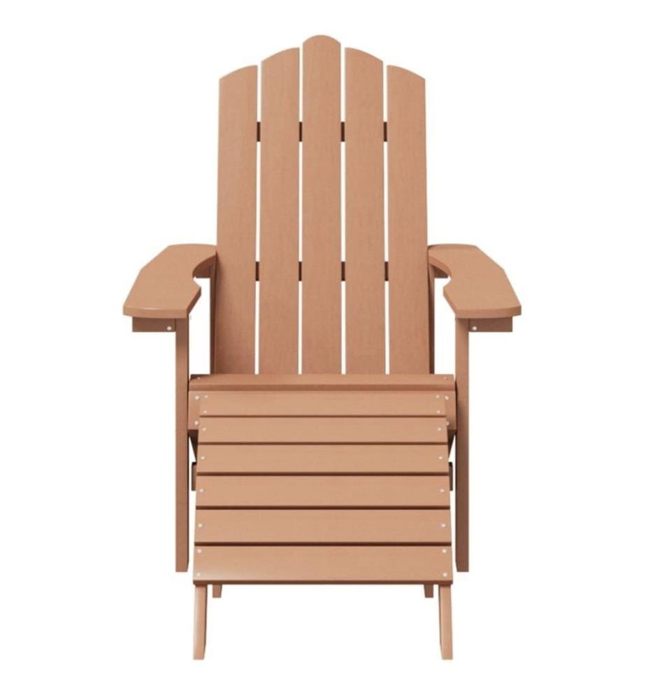 Adirondack-Gartenstühle mit Hocker & Tisch HDPE Braun