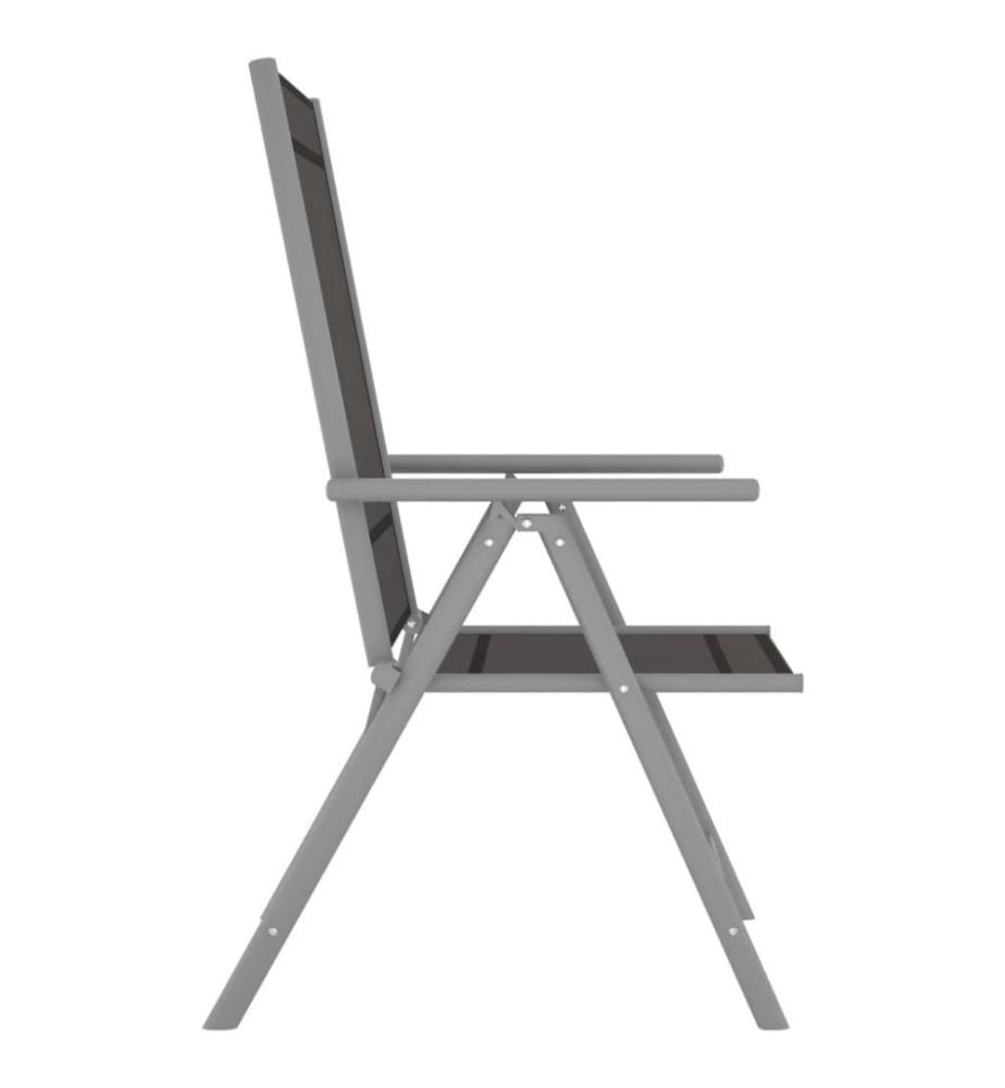 Gartenstühle Klappbar 2 Stk. Textilene Schwarz