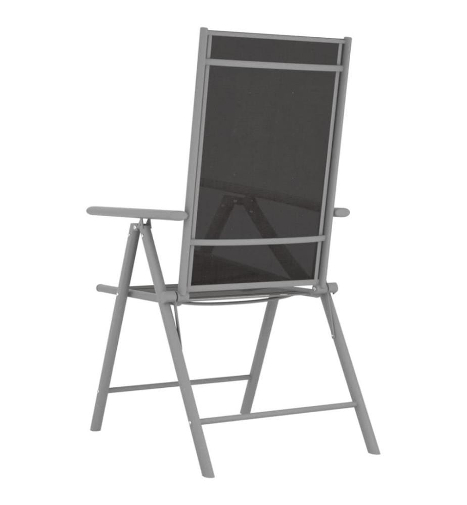 Gartenstühle Klappbar 2 Stk. Textilene Schwarz