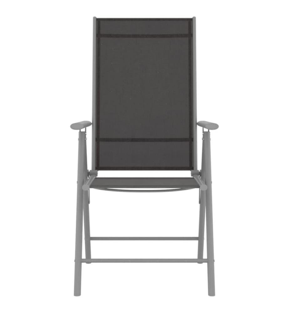 Gartenstühle Klappbar 6 Stk. Textilene Schwarz