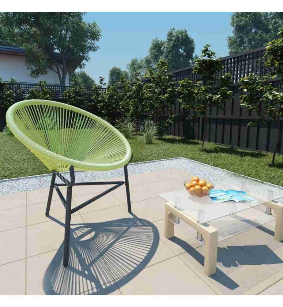 Garten-Acapulco-Stuhl Poly-Rattan Grün