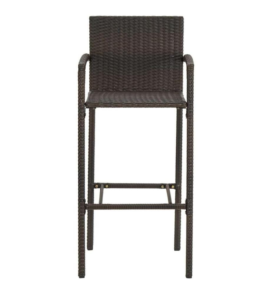Barhocker 4 Stk. Braun Poly Rattan