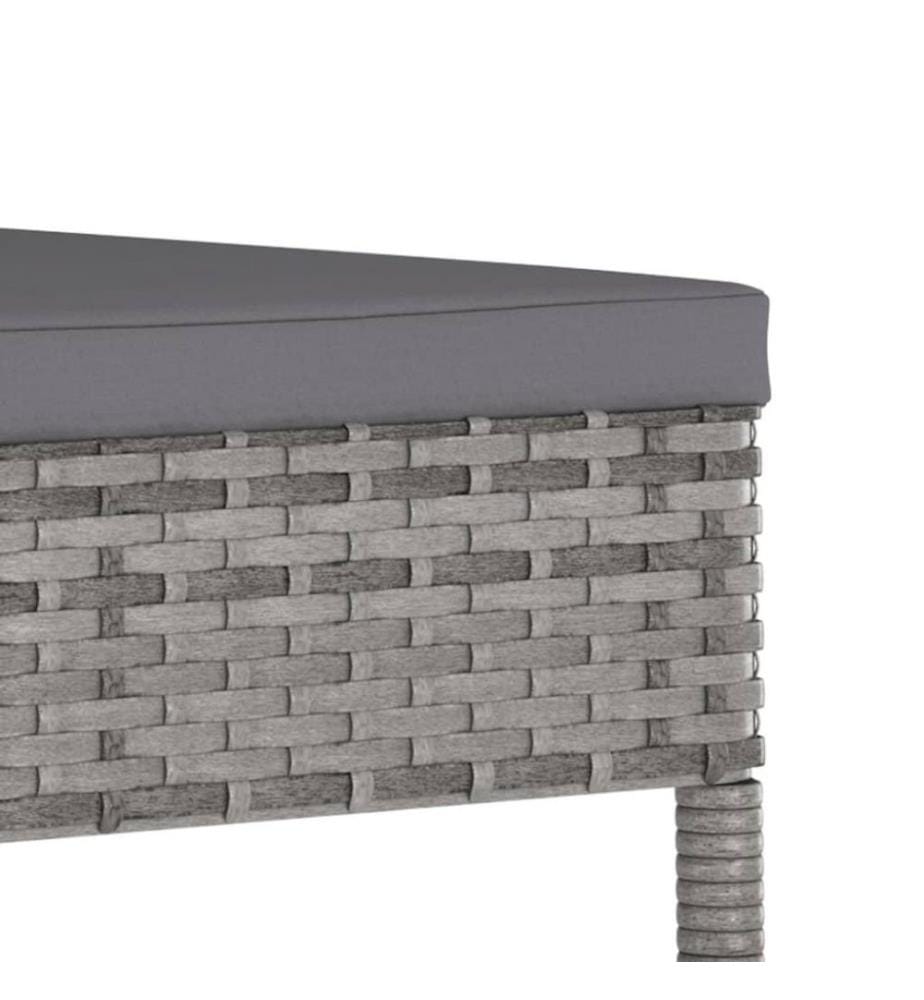 Chaises de salle à manger de jardin 4 pcs Résine tressée Gris