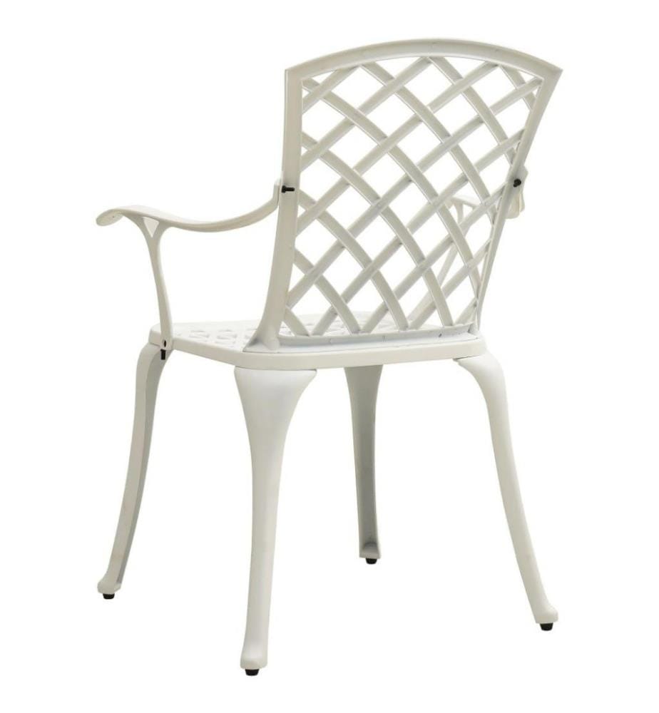 Chaises de jardin 2 pcs Aluminium coulé Blanc