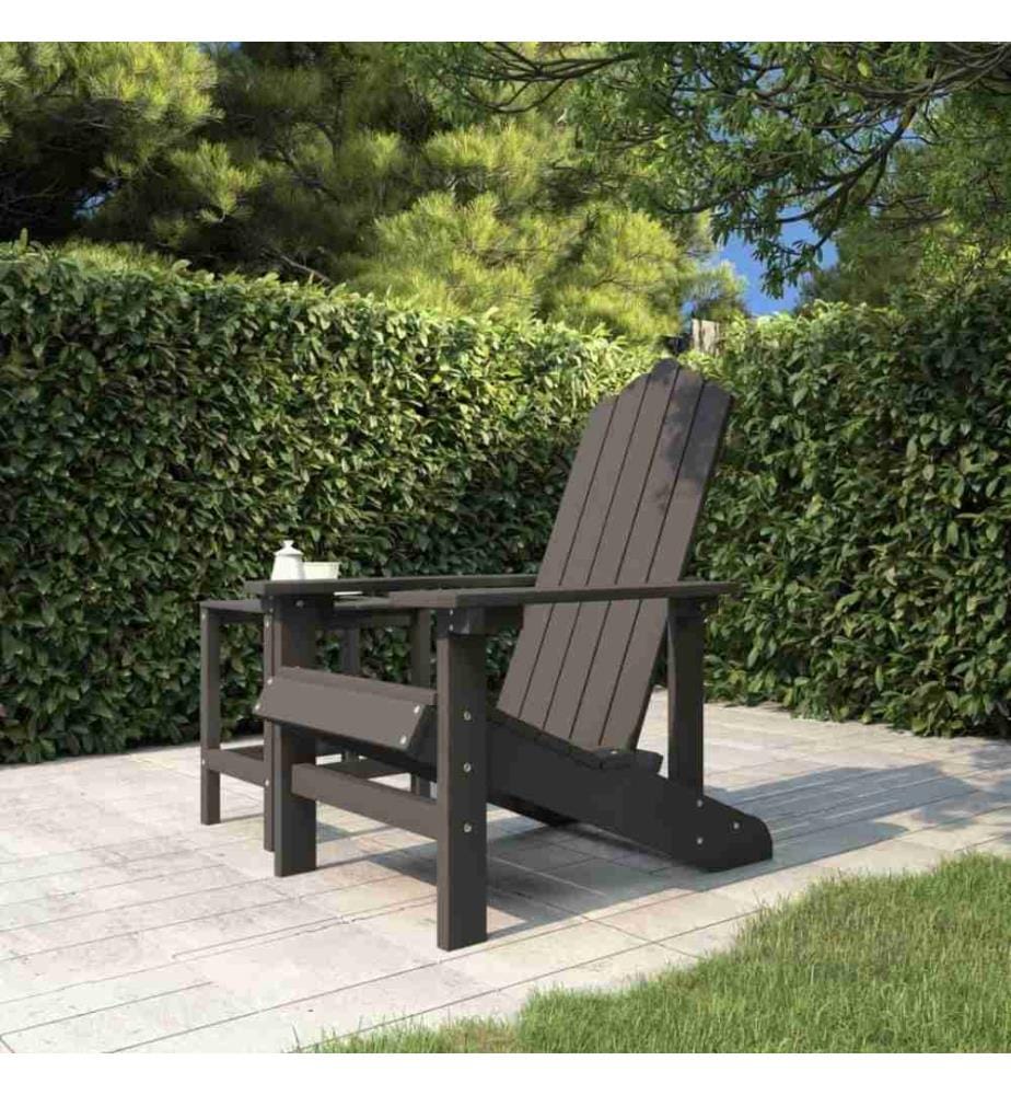 Chaise Adirondack de jardin PEHD Anthracite