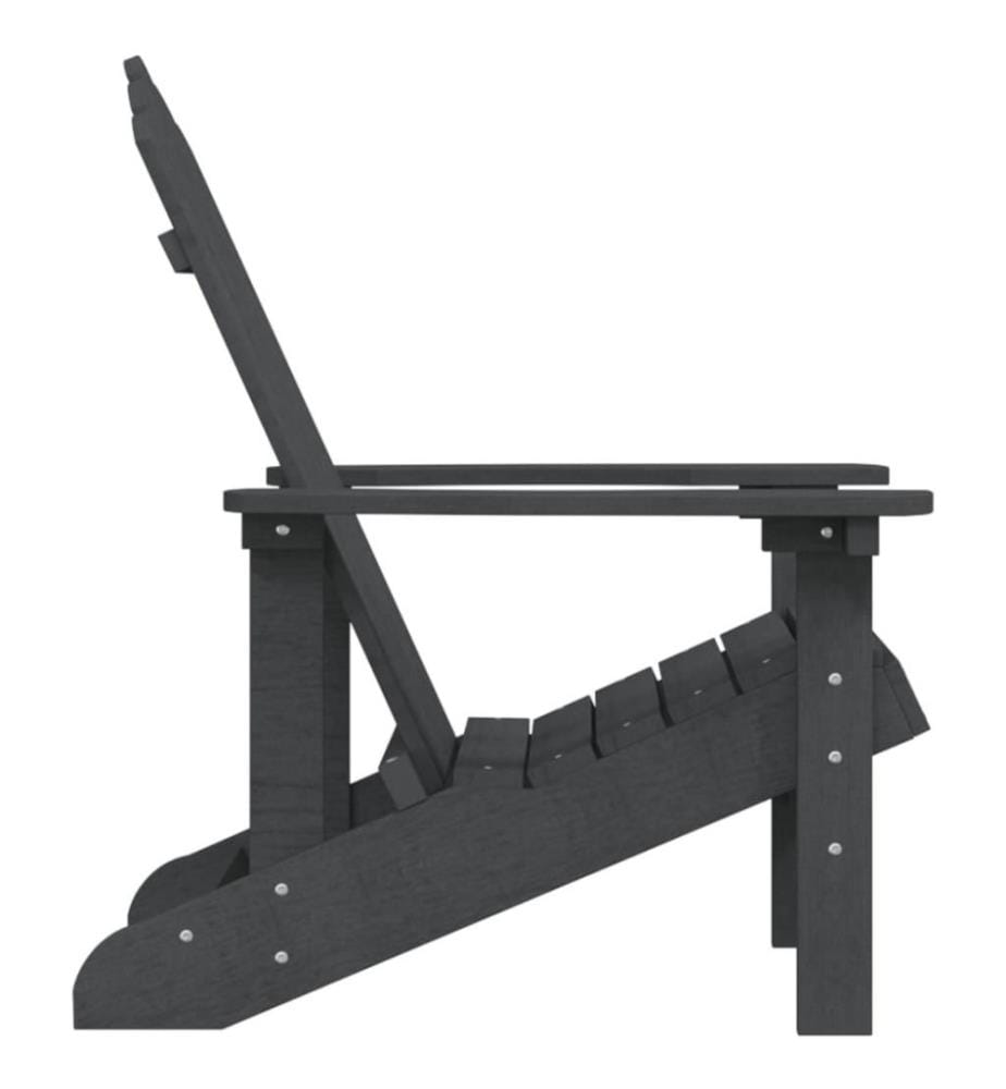 Chaise Adirondack de jardin PEHD Anthracite