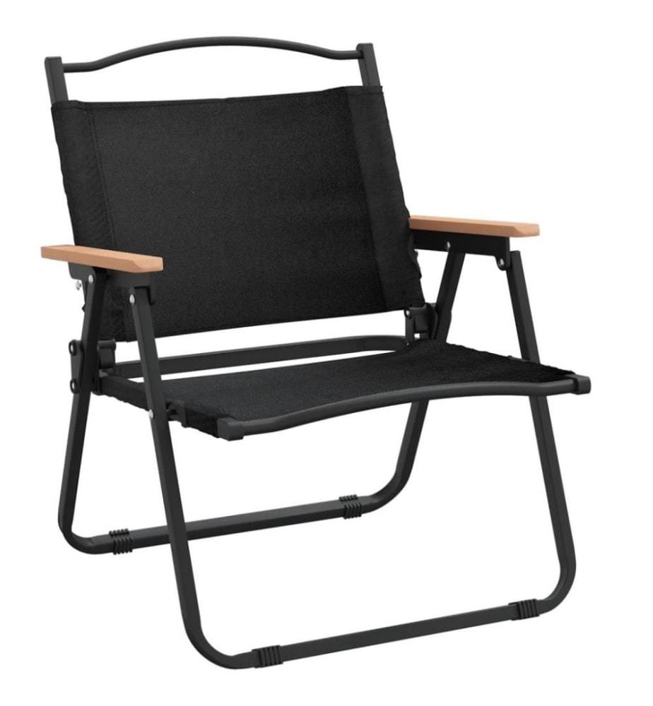 Chaises de camping 2 pcs Noir 54x43x59 cm Tissu Oxford