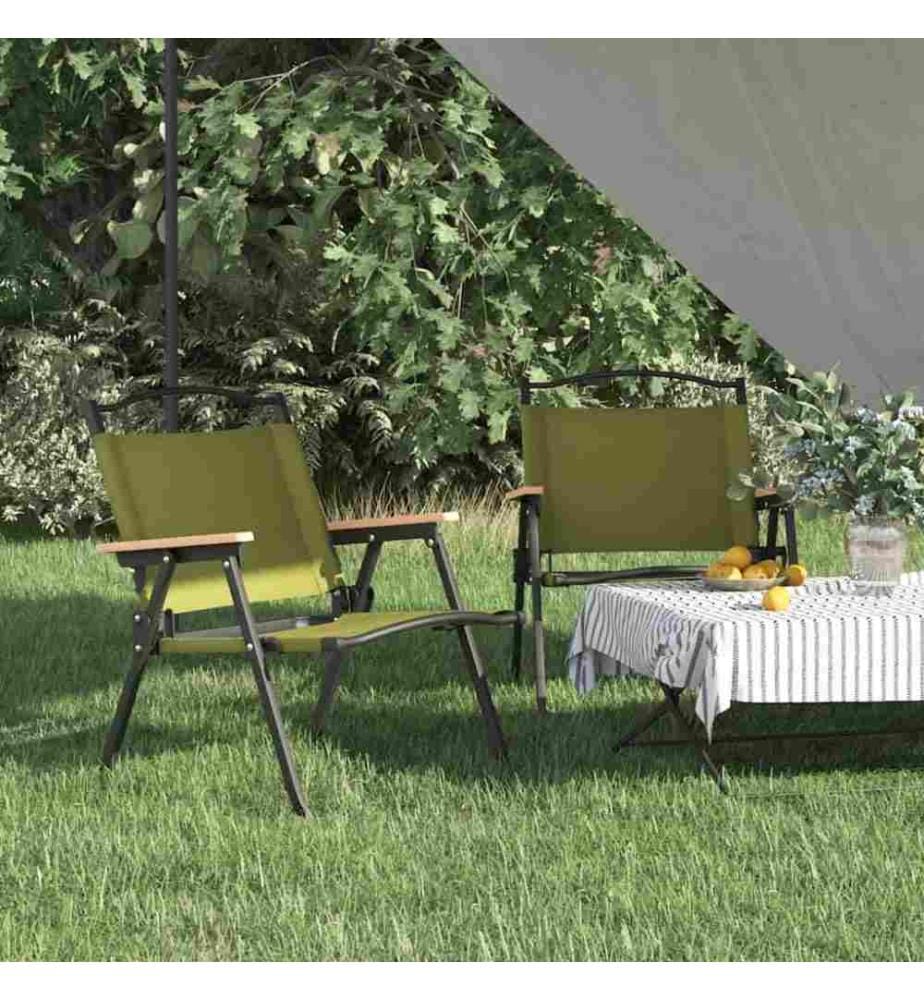 Campingstühle 2 Stk. Grün 54x43x59 cm Oxford-Gewebe