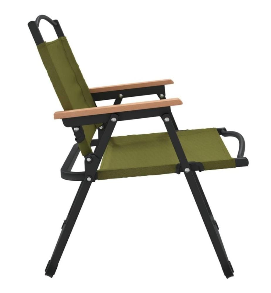 Campingstühle 2 Stk. Grün 54x43x59 cm Oxford-Gewebe