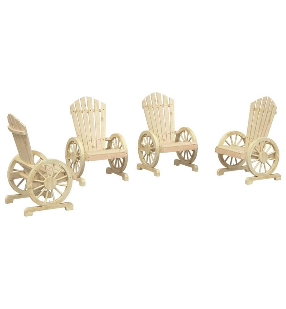Chaises de jardin Adirondack 4 pcs bois de sapin massif