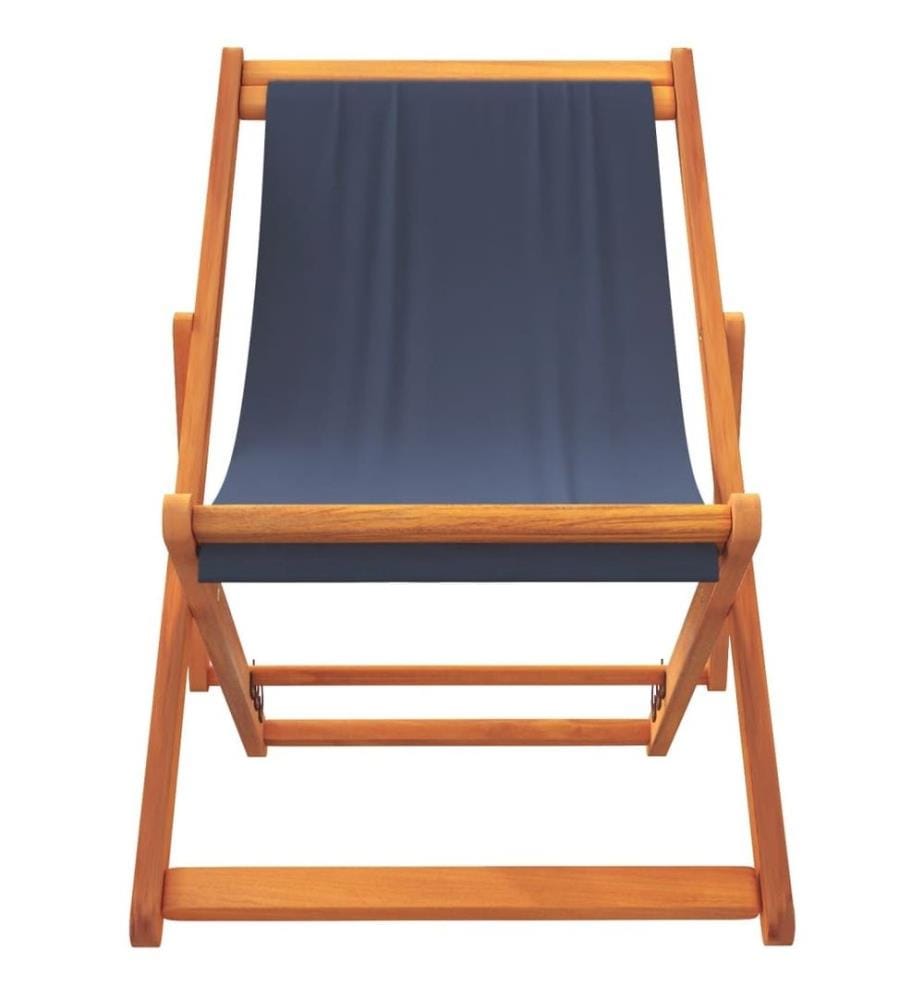 Strandstühle 2 Stk. Klappbar Blau Stoff