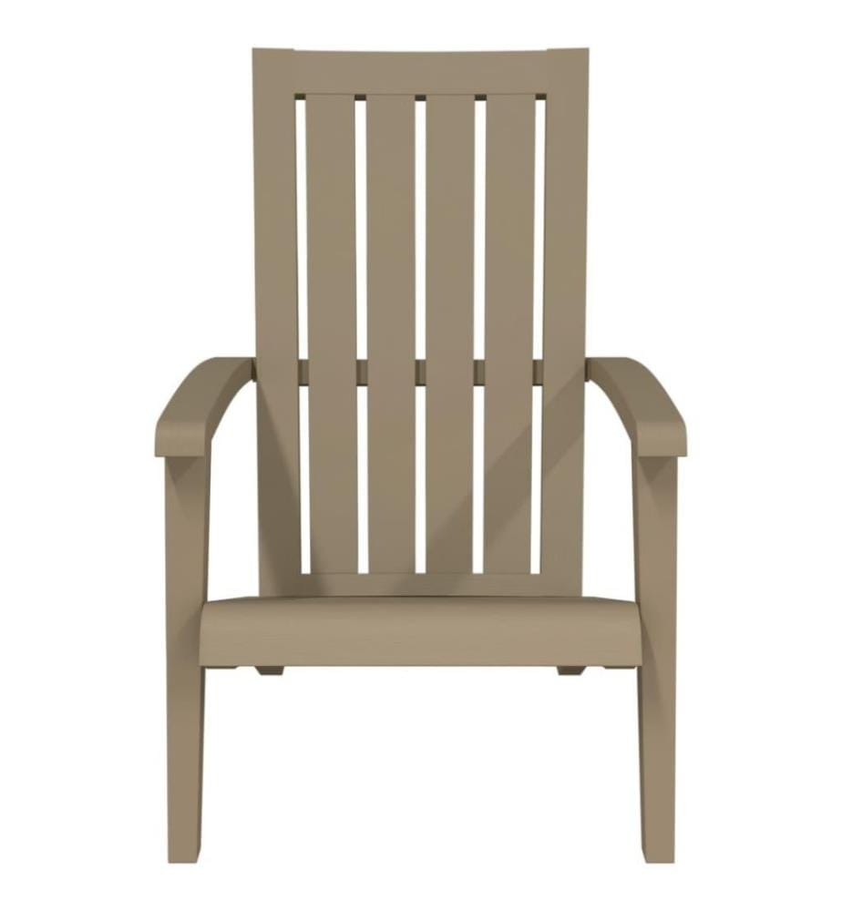 Chaise de jardin Adirondack marron clair polypropylène