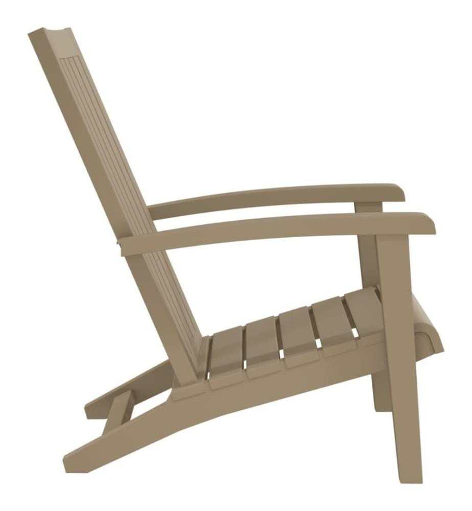 Chaise de jardin Adirondack marron clair polypropylène