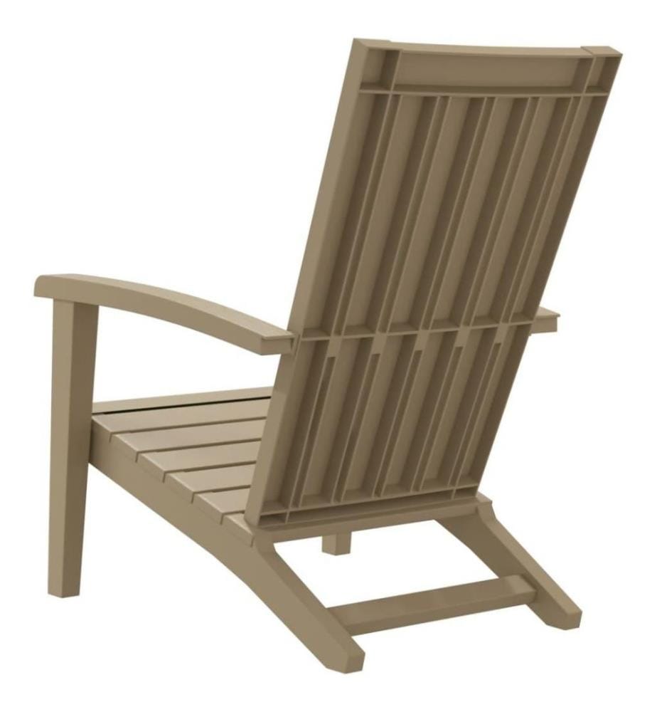 Chaise de jardin Adirondack marron clair polypropylène