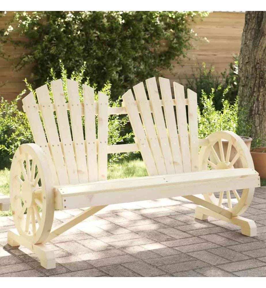 Chaise de jardin Adirondack 2 places bois de sapin massif