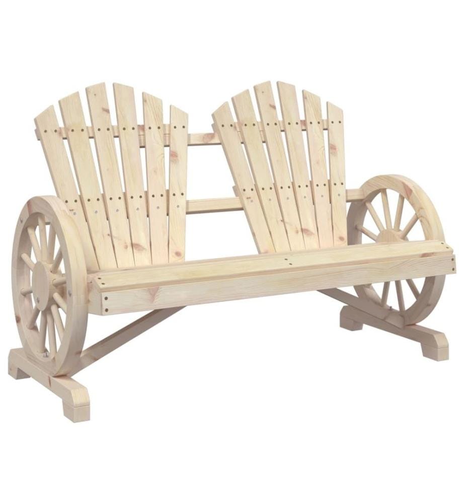 Chaise de jardin Adirondack 2 places bois de sapin massif