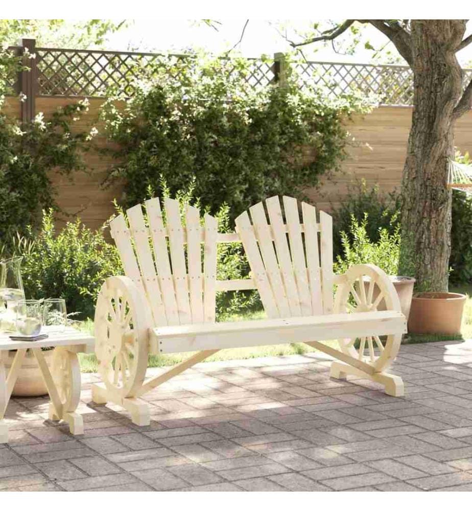 Chaise de jardin Adirondack 2 places bois de sapin massif