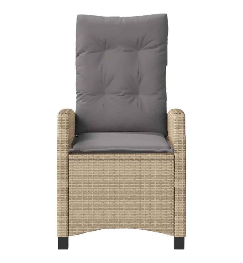 Gartensessel Kissen 2Stk. Verstellbar Beigemischung Poly Rattan