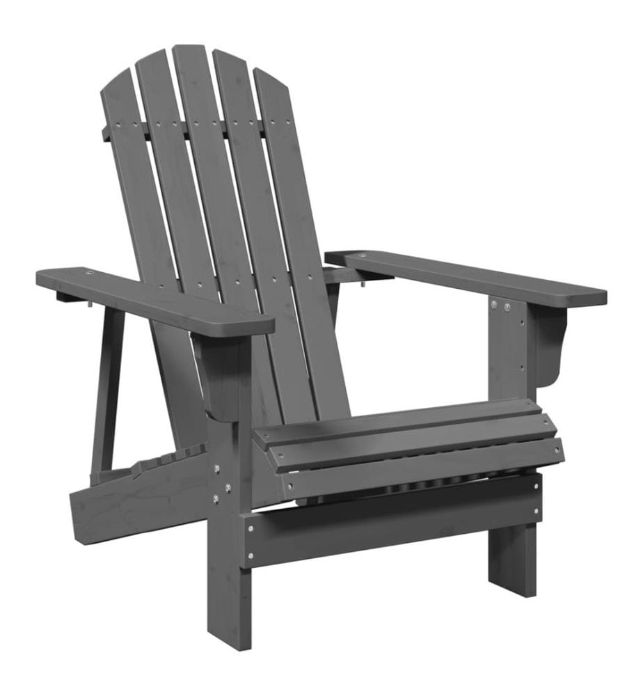 Adirondack-Stuhl Grau 69x85x90,5 cm Massivholz Tanne