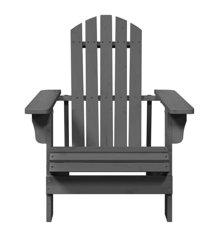 Adirondack-Stuhl Grau 69x85x90,5 cm Massivholz Tanne