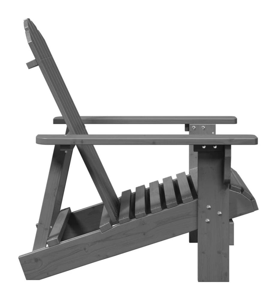 Adirondack-Stuhl Grau 69x85x90,5 cm Massivholz Tanne