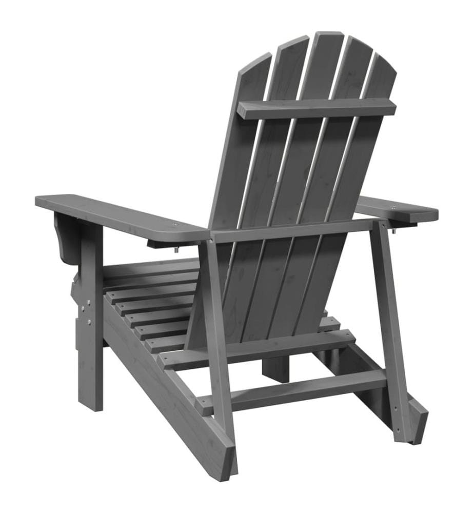 Adirondack-Stuhl Grau 69x85x90,5 cm Massivholz Tanne