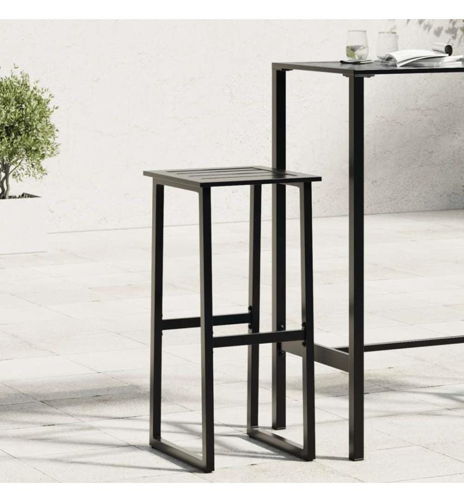 Barhocker 4 Stk. Schwarz 38x38x80 cm Pulverbeschichteter Stahl