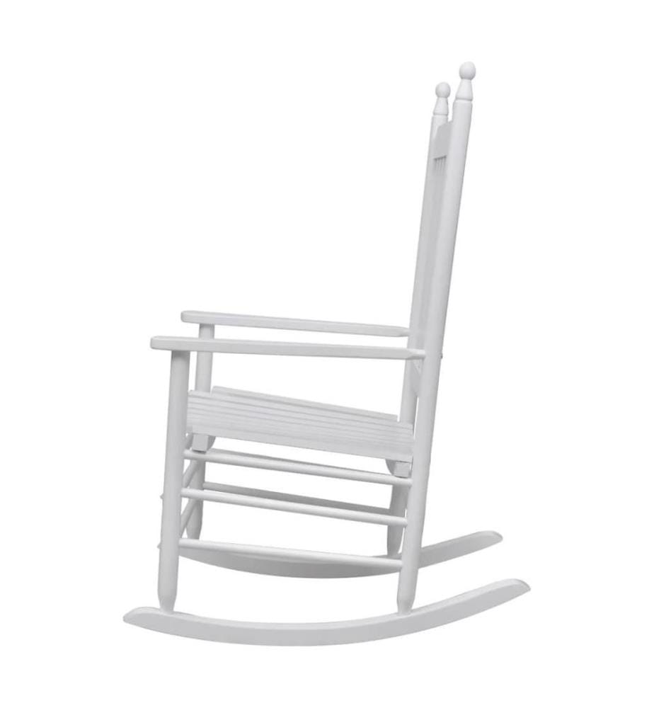 Chaise à bascule avec siège incurvé Blanc Bois