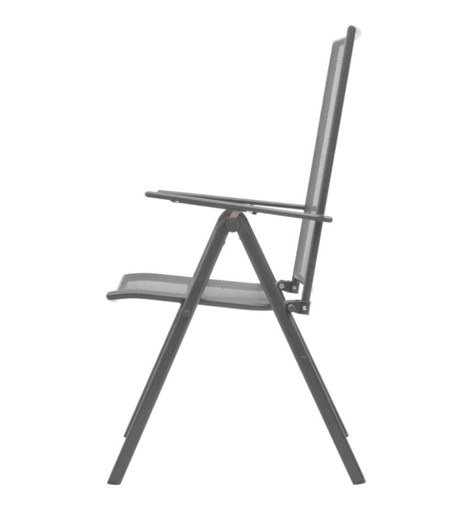 Stapelbare Gartenstühle 2 Stk. Stahl Grau