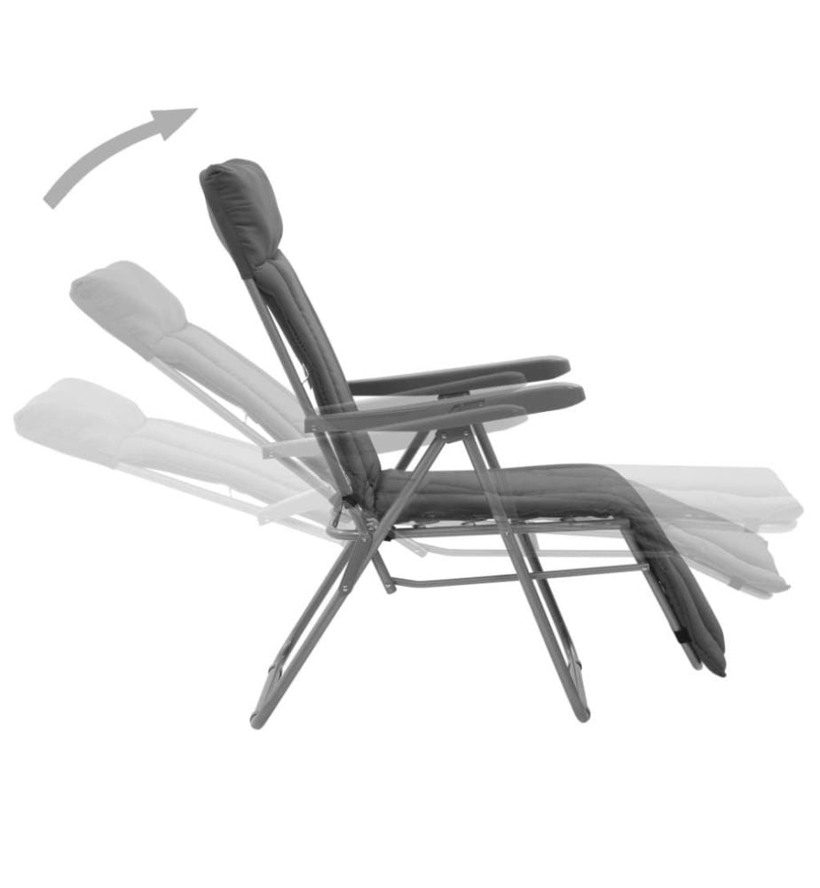 Klappbare Gartenstühle mit Polstern 2 Stk. Grau