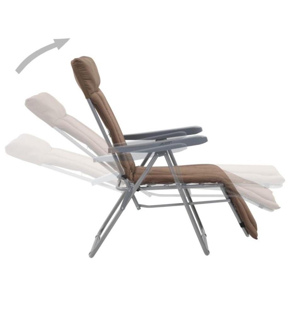 Klappbare Gartenstühle mit Auflagen 2 Stk. Braun