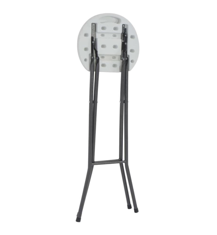 Klappbare Barhocker 2 Stk. HDPE und Stahl Weiss