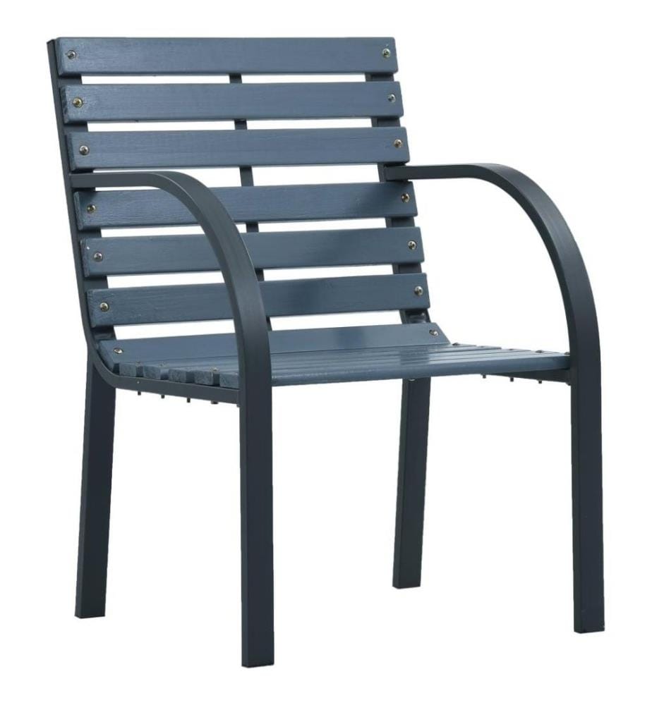 Gartenstühle 2 Stk. Grau Holz