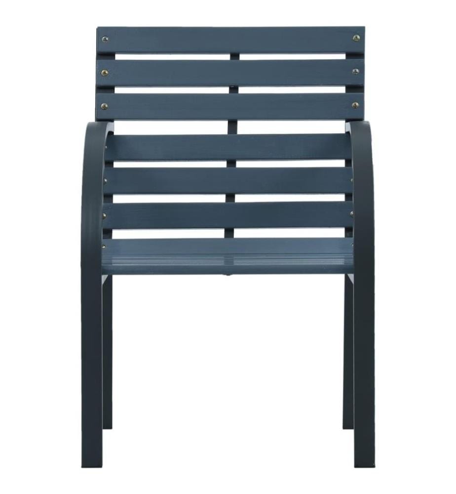 Gartenstühle 2 Stk. Grau Holz